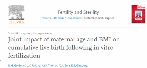 试管婴儿的成功率与女性的BMI之间存在神秘的关联性